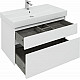 Купить Тумба под раковину Aquanet Nova Lite Slim Synergy 100 249940 подвесная Белая глянцевая в магазине сантехники Santeh-Crystal.ru