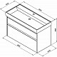 Купить Тумба под раковину Aquanet Nova Lite Slim Synergy 100 249940 подвесная Белая глянцевая в магазине сантехники Santeh-Crystal.ru
