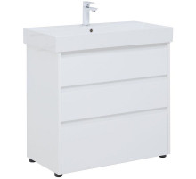 Тумба под раковину Aquanet Nova Lite 85 302475 Белый глянец