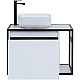 Приобрести Тумба под раковину Aquanet Nova Lite Loft 75L 261650 подвесная Белый глянец в магазине сантехники Santeh-Crystal.ru