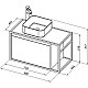Приобрести Тумба под раковину Aquanet Nova Lite Loft 90L 261652 подвесная Белый глянец в магазине сантехники Santeh-Crystal.ru