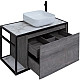Приобрести Тумба под раковину Aquanet Nova Lite Loft 90R 261655 подвесная Дуб рошелье в магазине сантехники Santeh-Crystal.ru