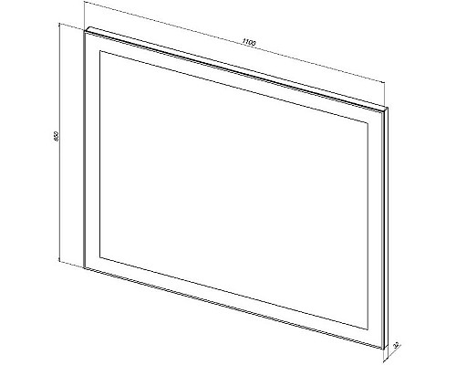 Приобрести Зеркало Aquanet Алассио 110 249348 с подсветкой с сенсорным выключателем в магазине сантехники Santeh-Crystal.ru