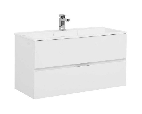 Приобрести Тумба под раковину Aquanet Алвита 100 235341 подвесная Белая в магазине сантехники Santeh-Crystal.ru