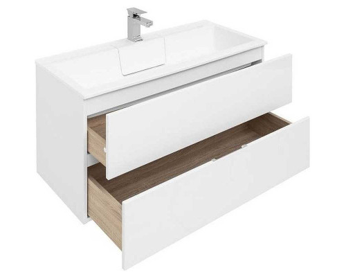 Приобрести Тумба под раковину Aquanet Алвита 100 235341 подвесная Белая в магазине сантехники Santeh-Crystal.ru