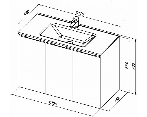 Santeh-Crystal.ru: Тумба под раковину Aquanet Алвита New 100 277530 подвесная Белая матовая Заказать Тумба под раковину Aquanet Алвита New 100 277530 подвесная Белая матовая в магазине сантехники Santeh-Crystal.ru