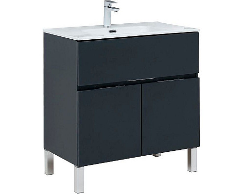 Заказать Тумба под раковину Aquanet Алвита New 80 277551 Антрацит в магазине сантехники Santeh-Crystal.ru
