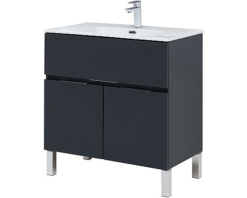 Заказать Тумба под раковину Aquanet Алвита New 80 277551 Антрацит в магазине сантехники Santeh-Crystal.ru