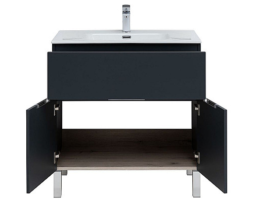 Заказать Тумба под раковину Aquanet Алвита New 80 277551 Антрацит в магазине сантехники Santeh-Crystal.ru