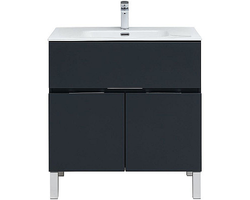 Заказать Тумба под раковину Aquanet Алвита New 80 277551 Антрацит в магазине сантехники Santeh-Crystal.ru