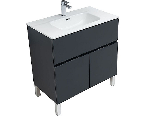Заказать Тумба под раковину Aquanet Алвита New 80 277551 Антрацит в магазине сантехники Santeh-Crystal.ru