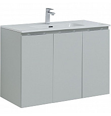 Тумба под раковину Aquanet Алвита New 100 277532 подвесная Серая матовая