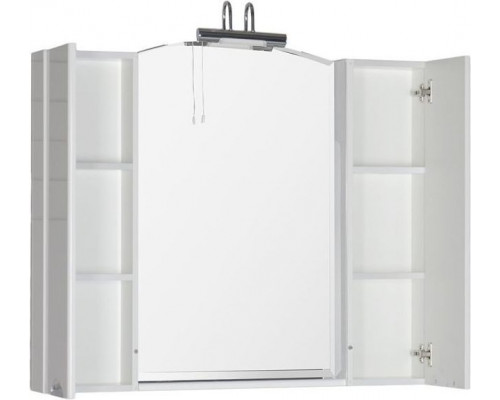 Заказать Зеркало со шкафом Aquanet Асти 105 178242 Белое в магазине сантехники Santeh-Crystal.ru