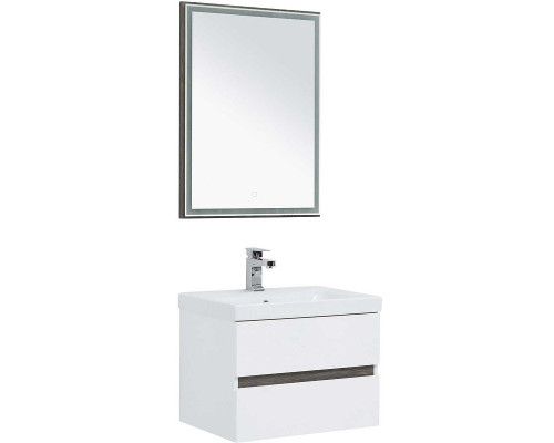 Заказать Тумба под раковину Aquanet Беркли 50 254288 подвесная Белый Дуб рошелье в магазине сантехники Santeh-Crystal.ru