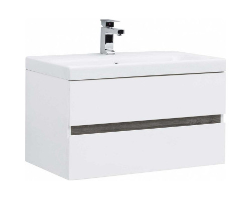 Приобрести Тумба под раковину Aquanet Беркли 80 254290 подвесная Белый Дуб рошелье в магазине сантехники Santeh-Crystal.ru