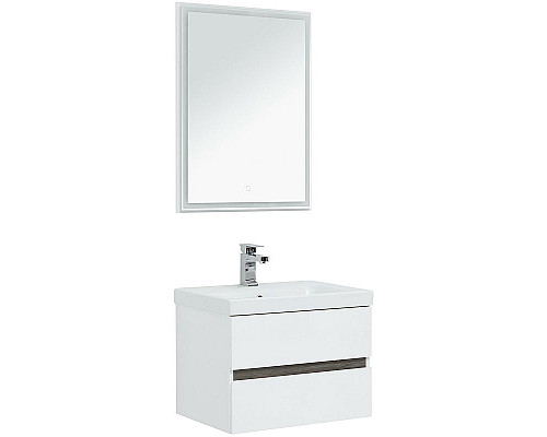 Приобрести Комплект мебели для ванной Aquanet Беркли 60 258905 подвесной Белый Дуб рошелье в магазине сантехники Santeh-Crystal.ru