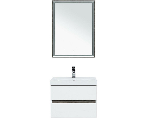 Купить Комплект мебели для ванной Aquanet Беркли 60 258906 подвесной Белый Дуб рошелье в магазине сантехники Santeh-Crystal.ru