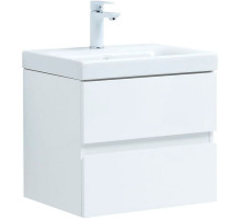 Тумба под раковину Aquanet Беркли 50 302347 подвесная Белый глянец