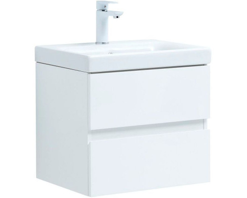 Заказать Тумба под раковину Aquanet Беркли 50 302347 подвесная Белый глянец в магазине сантехники Santeh-Crystal.ru