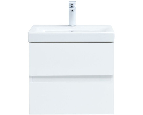 Заказать Тумба под раковину Aquanet Беркли 50 302347 подвесная Белый глянец в магазине сантехники Santeh-Crystal.ru