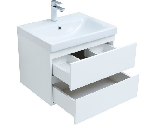 Заказать Тумба под раковину Aquanet Беркли 60 302349 подвесная Белый глянец в магазине сантехники Santeh-Crystal.ru