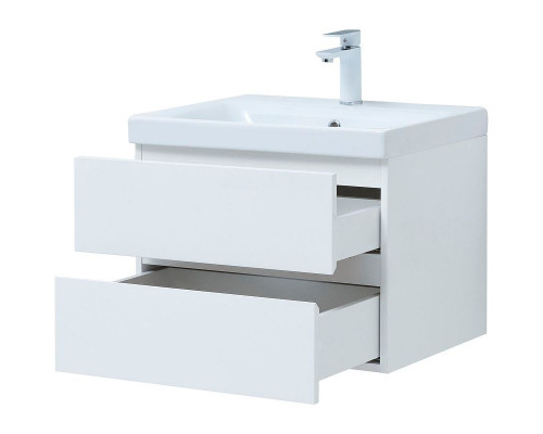 Заказать Тумба под раковину Aquanet Беркли 60 302349 подвесная Белый глянец в магазине сантехники Santeh-Crystal.ru