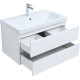 Заказать Тумба под раковину Aquanet Беркли 80 302351 подвесная Белый глянец в магазине сантехники Santeh-Crystal.ru
