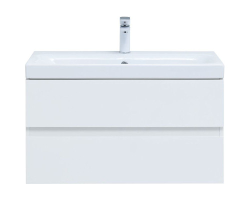 Заказать Тумба под раковину Aquanet Беркли 80 302351 подвесная Белый глянец в магазине сантехники Santeh-Crystal.ru