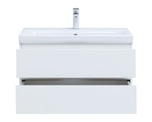 Заказать Тумба под раковину Aquanet Беркли 80 302351 подвесная Белый глянец в магазине сантехники Santeh-Crystal.ru