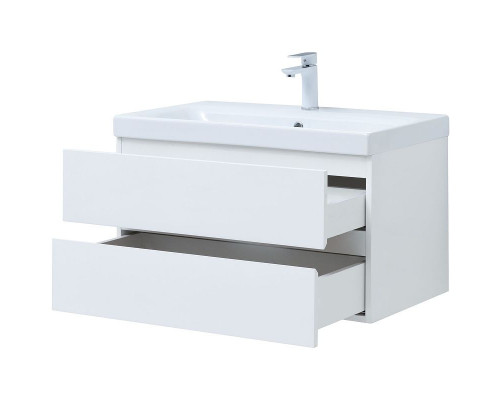Заказать Тумба под раковину Aquanet Беркли 80 302351 подвесная Белый глянец в магазине сантехники Santeh-Crystal.ru