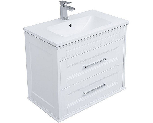 Заказать Тумба с раковиной Aquanet Бостон 80 260664 подвесная Белый матовый в магазине сантехники Santeh-Crystal.ru