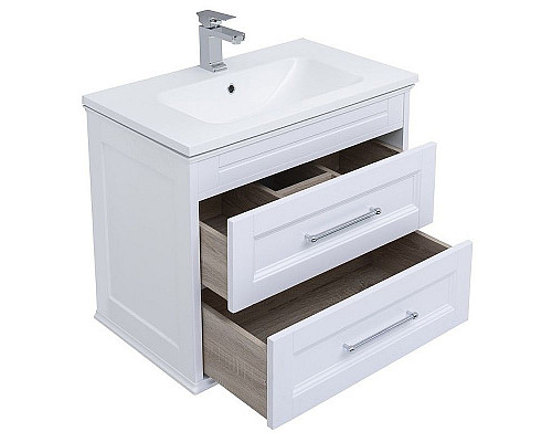 Заказать Тумба с раковиной Aquanet Бостон 80 260664 подвесная Белый матовый в магазине сантехники Santeh-Crystal.ru