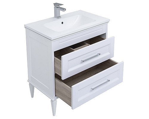 Заказать Тумба с раковиной Aquanet Бостон 80 260664 подвесная Белый матовый в магазине сантехники Santeh-Crystal.ru