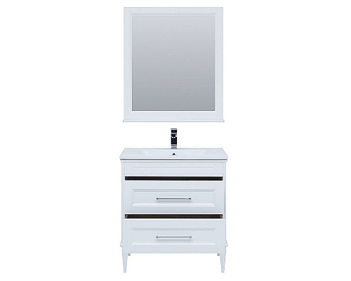 Заказать Тумба с раковиной Aquanet Бостон 80 260664 подвесная Белый матовый в магазине сантехники Santeh-Crystal.ru