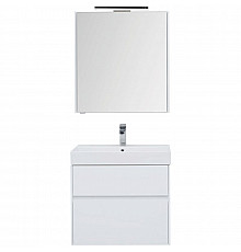 Комплект мебели для ванной Aquanet Бруклин 70 207804 подвесной Белый глянец