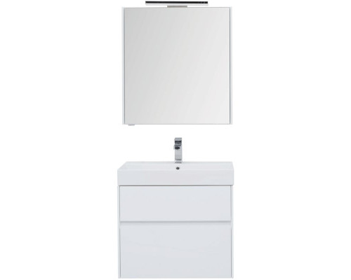Заказать Комплект мебели для ванной Aquanet Бруклин 70 207804 подвесной Белый глянец в магазине сантехники Santeh-Crystal.ru