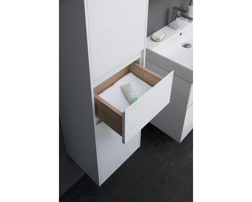 Заказать Шкаф пенал Aquanet Бруклин 35 L 209827 подвесной Белый в магазине сантехники Santeh-Crystal.ru