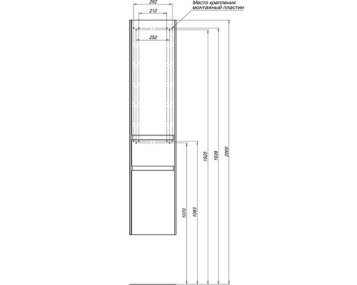Заказать Шкаф пенал Aquanet Бруклин 35 L 209827 подвесной Белый в магазине сантехники Santeh-Crystal.ru