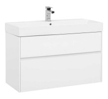 Тумба с раковиной Aquanet Бруклин 100 212599 подвесная Белая