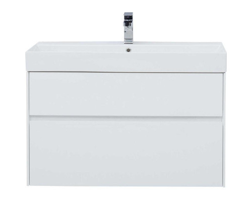 Купить Тумба с раковиной Aquanet Бруклин 100 212599 подвесная Белая в магазине сантехники Santeh-Crystal.ru