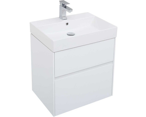 Приобрести Тумба с раковиной Aquanet Бруклин 60 212596 подвесная Белая в магазине сантехники Santeh-Crystal.ru