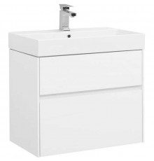 Тумба с раковиной Aquanet Бруклин 70 212597 подвесная Белая