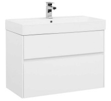 Тумба с раковиной Aquanet Бруклин 85 212598 подвесная Белая