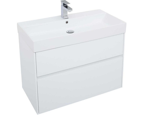 Приобрести Тумба с раковиной Aquanet Бруклин 85 212598 подвесная Белая в магазине сантехники Santeh-Crystal.ru