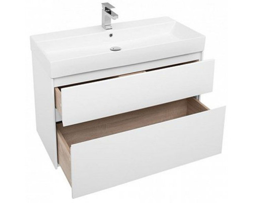 Приобрести Тумба под раковину Aquanet Бруклин 100 203961 подвесная Белая в магазине сантехники Santeh-Crystal.ru