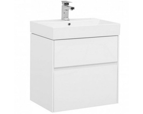 Заказать Тумба под раковину Aquanet Бруклин 60 203958 подвесная Белая 203958 в магазине сантехники Santeh-Crystal.ru