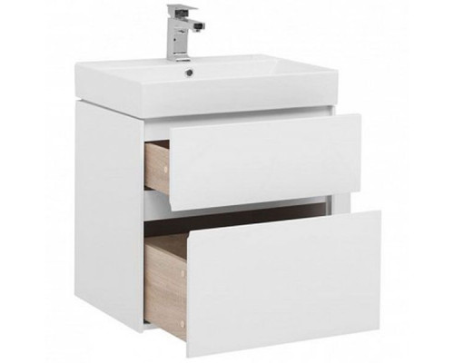 Заказать Тумба под раковину Aquanet Бруклин 60 203958 подвесная Белая 203958 в магазине сантехники Santeh-Crystal.ru