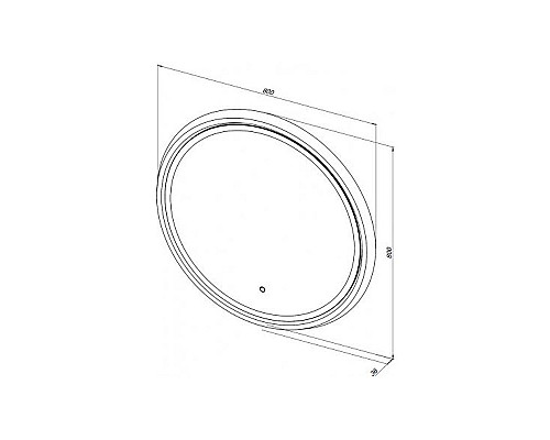 Заказать Зеркало Aquanet Дакар 80 241820 с подсветкой Белый глянец в магазине сантехники Santeh-Crystal.ru