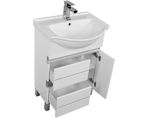 Купить Тумба под раковину Aquanet Доминика 60 171684 Белая в магазине сантехники Santeh-Crystal.ru