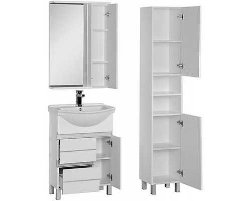 Купить Тумба под раковину Aquanet Доминика 60 171684 Белая в магазине сантехники Santeh-Crystal.ru